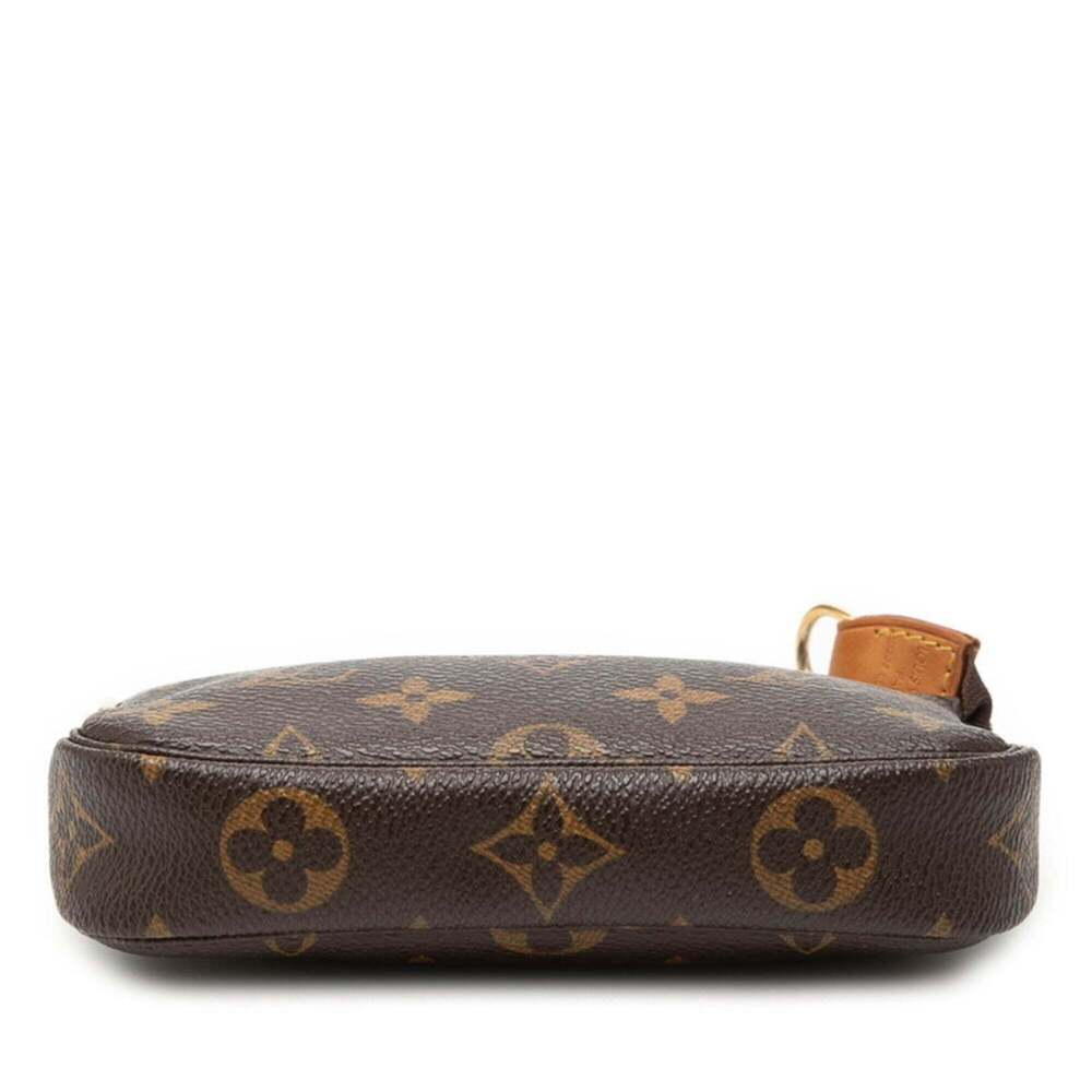 LOUIS VUITTON Brown Monogram Leather Pochette Pouch - Picture 3 of 6